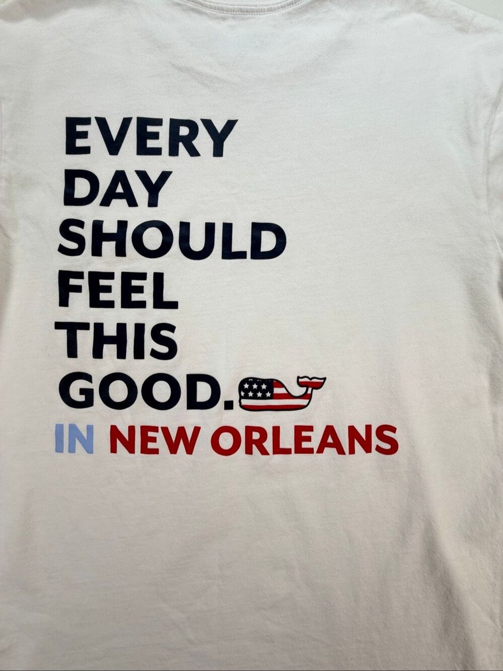 Vineyard Vines New Orleans 2017 Pocket T Shirt White Size Men’s XS Whale Graphic